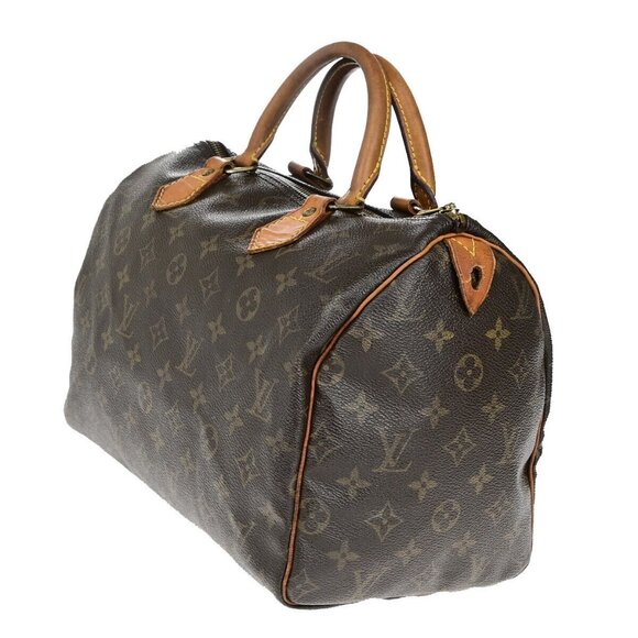 LOUIS VUITTON Speedy 30 Travel Hand Bag Monogram Leather Brown - Picture 2 of 14
